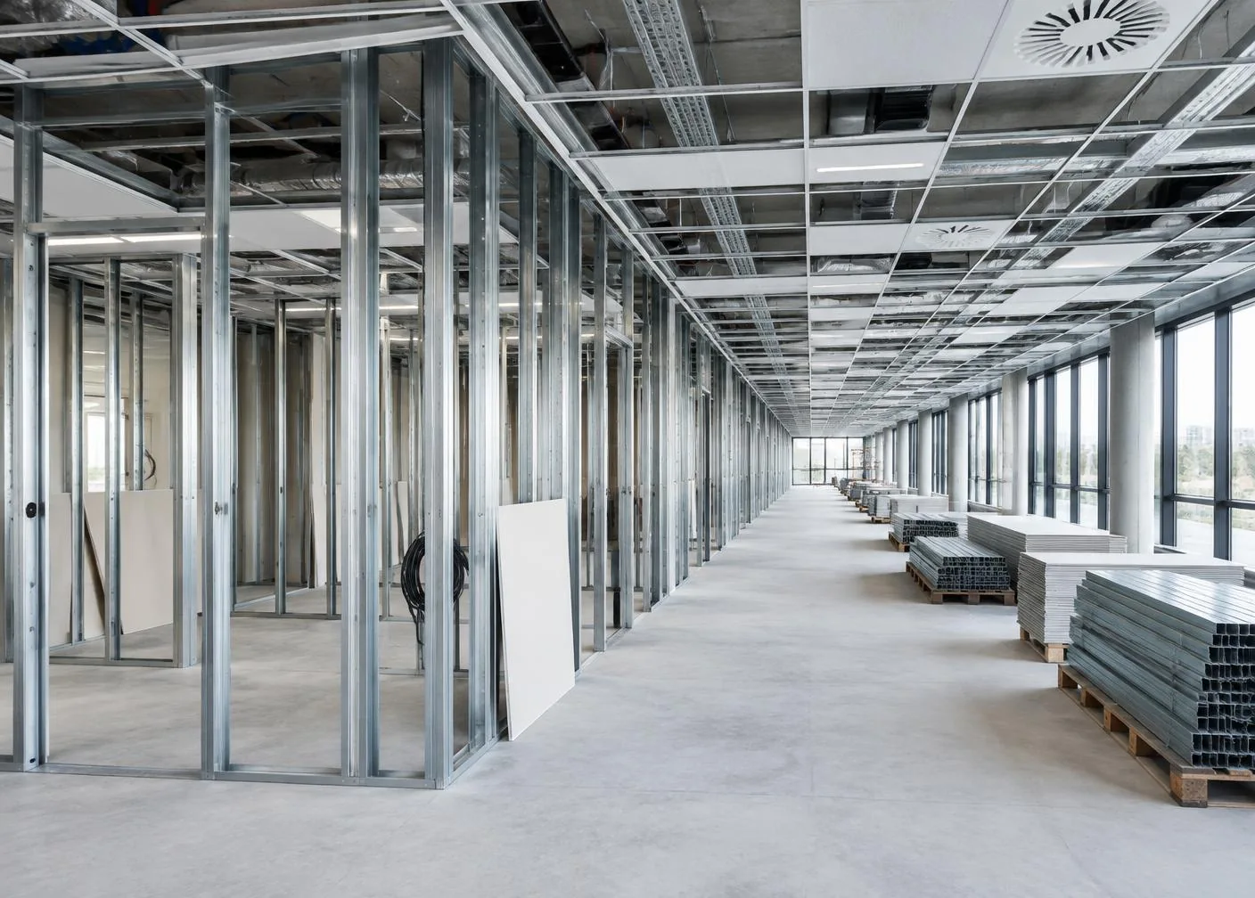 Trockenbau im gewerblichen Innenausbau